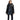 Women's A-Line Cut Reversible Leather Jacket with Fur Hood
